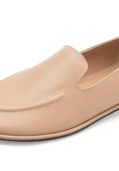 Mocasini GOLD DEER nude, 420891, din piele naturala imagine