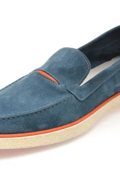 Mocasini GRYXX albastri, 33501, din piele intoarsa imagine
