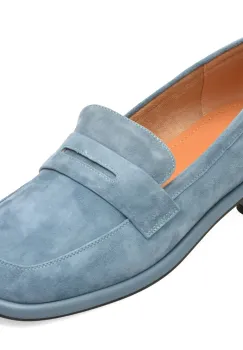 Mocasini GRYXX albastri, A599, din piele intoarsa imagine