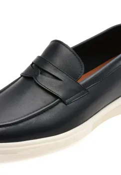 Mocasini GRYXX bleumarin, MU140, din piele naturala imagine