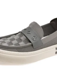 Mocasini GRYXX gri, 60018, din material textil imagine