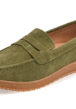 Mocasini GRYXX kaki, TG1899, din piele intoarsa imagine