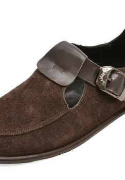 Mocasini GRYXX maro, 157H451, din piele intoarsa imagine