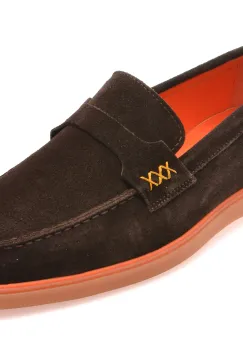 Mocasini GRYXX maro, LP100, din piele intoarsa imagine