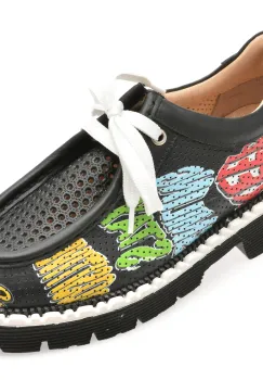 Mocasini GRYXX negri, 3131071, din piele naturala imagine