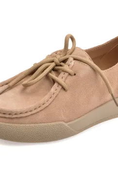 Mocasini GRYXX nude, 1182, din piele intoarsa imagine