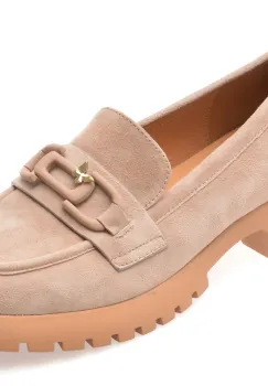 Mocasini GRYXX nude, V856G45, din piele intoarsa imagine
