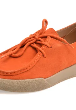 Mocasini GRYXX portocalii, 1182, din piele intoarsa imagine