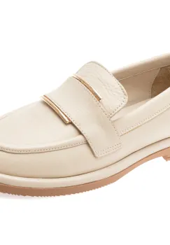 Mocasini IMAGE bej, 3774024, din piele naturala imagine