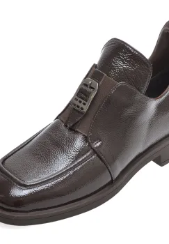 Mocasini IMAGE maro, 208614, din piele naturala lacuita imagine