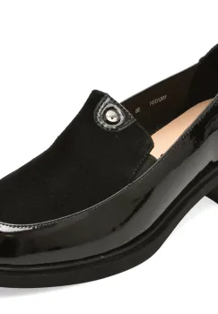 Mocasini IMAGE negri, 1001331, din piele intoarsa imagine
