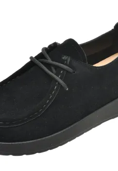 Mocasini IMAGE negri, 1600, din piele intoarsa imagine