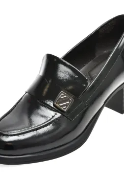Mocasini IMAGE negri, 173365, din piele naturala lacuita imagine