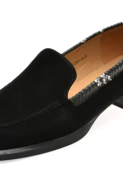 Mocasini IMAGE negri, 4L461, din piele intoarsa imagine