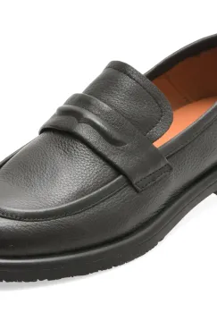 Mocasini IMAGE negri, D380, din piele naturala imagine