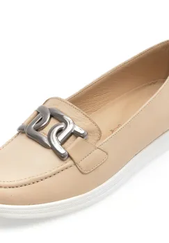 Mocasini KELIK bej, EV2875, din piele naturala imagine