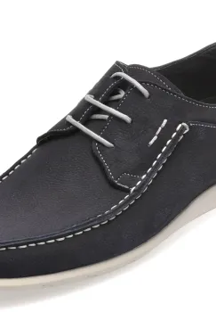 Mocasini OTTER bleumarin, 3552, din nabuc imagine