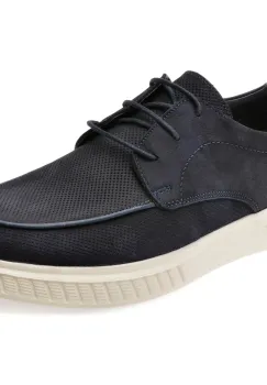 Mocasini OTTER bleumarin, 4193, din nabuc imagine