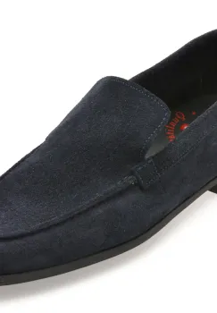 Mocasini OTTER bleumarin, 5014, din piele intoarsa imagine