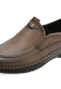 Mocasini OTTER kaki, T8512, din piele naturala imagine