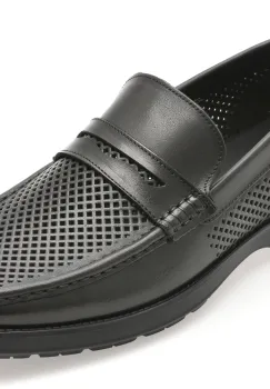 Mocasini OTTER negri, 1252, din piele naturala imagine
