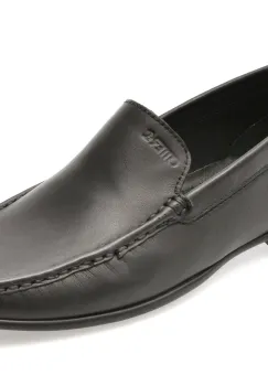 Mocasini OTTER negri, 1749, din piele naturala imagine