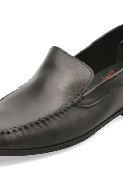 Mocasini OTTER negri, 5015, din piele naturala imagine