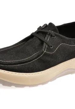 Mocasini OTTER negri, 516001, din material textil imagine