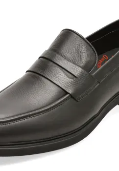 Mocasini OTTER negri, E1811, din piele naturala imagine