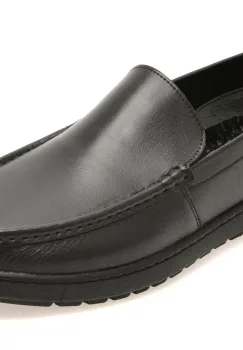 Mocasini OTTER negri, FL565F, din piele naturala imagine