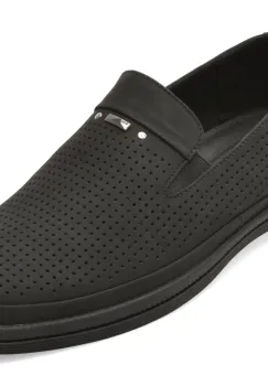 Mocasini OTTER negri, J260015, din piele naturala imagine