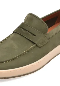 Mocasini OTTER verzi, MU145, din nabuc imagine