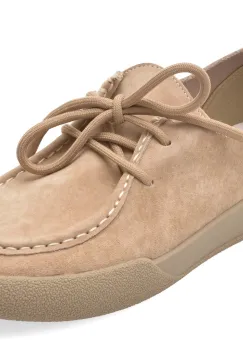 Mocasini PASS COLLECTION bej, SH60004, din nabuc imagine