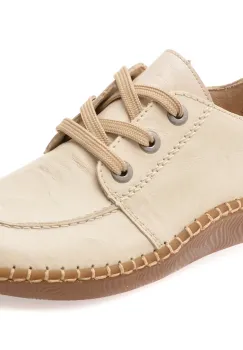 Mocasini RIEKER bej, N2402, din piele naturala imagine