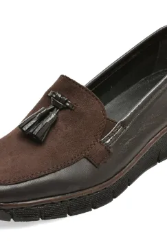 Mocasini RIEKER maro, 53771, din piele naturala imagine