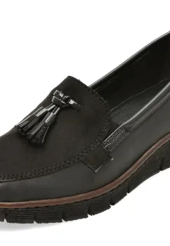 Mocasini RIEKER negri, 53771, din piele naturala imagine