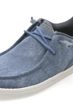 Mocasini SKECHERS albastri, 210959, din material textil imagine