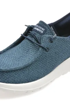 Mocasini SKECHERS bleumarin, GO WALK MAX, din material textil imagine