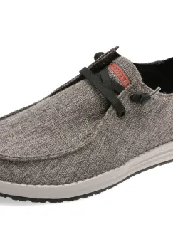Mocasini SKECHERS gri, MELSON, din material textil imagine