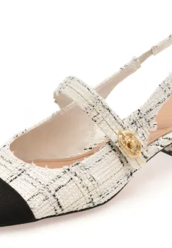 Pantofi ALDO alb-negru, AGATHE 122, din material textil imagine