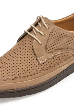 Pantofi BITE THE BULLET bej, SH7502, din nabuc imagine
