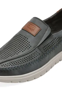Pantofi BITE THE BULLET bleumarin, Q156, din piele naturala imagine