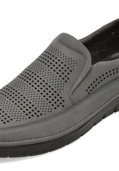 Pantofi BITE THE BULLET gri, Q159, din piele naturala imagine