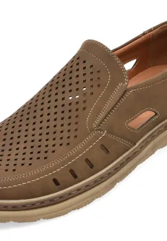 Pantofi BITE THE BULLET kaki, XL1053, din piele naturala imagine