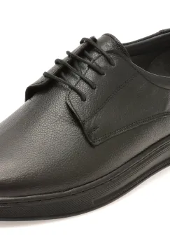 Pantofi BITE THE BULLET negri, RZ001, din piele naturala imagine