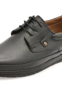 Pantofi BITE THE BULLET negri, RZ007, din piele naturala imagine