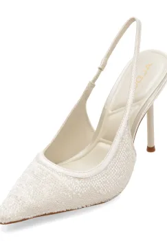 Pantofi eleganti ALDO albi, PEARLESCENT 121, din material textil imagine