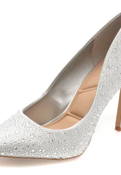 Pantofi eleganti ALDO argintii, 13839980, din material textil imagine