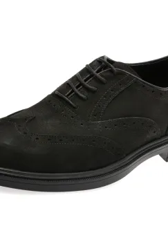 Pantofi eleganti BITE THE BULLET negri, EF88, din nabuc imagine