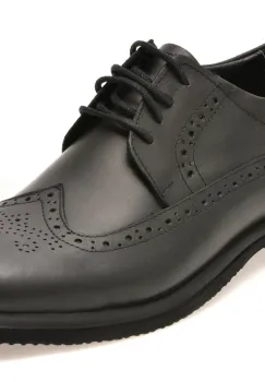 Pantofi eleganti BITE THE BULLET negri, RZ405, din piele naturala imagine
